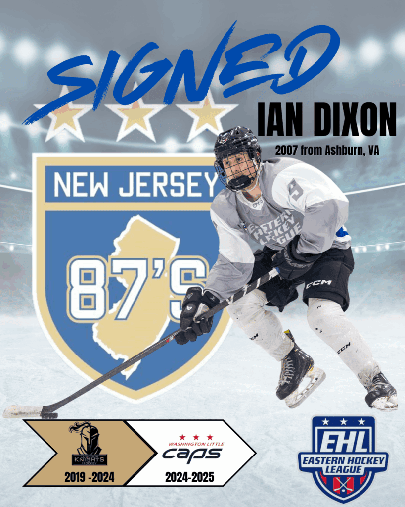 Ian Dixon, WLC 18U signed with NJ 87's EHL